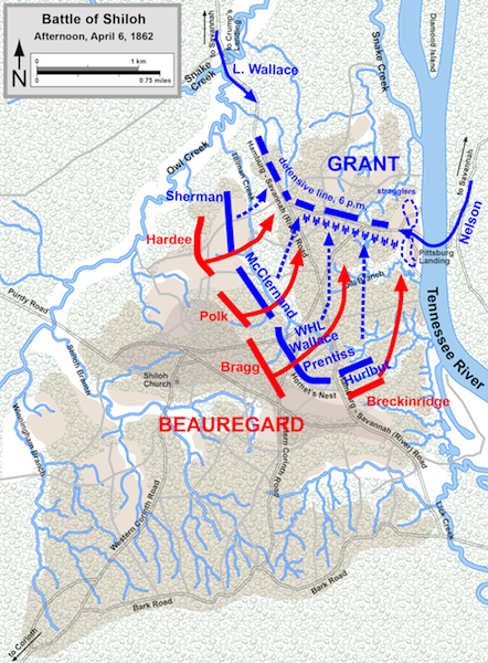 Battle Of Shiloh Map