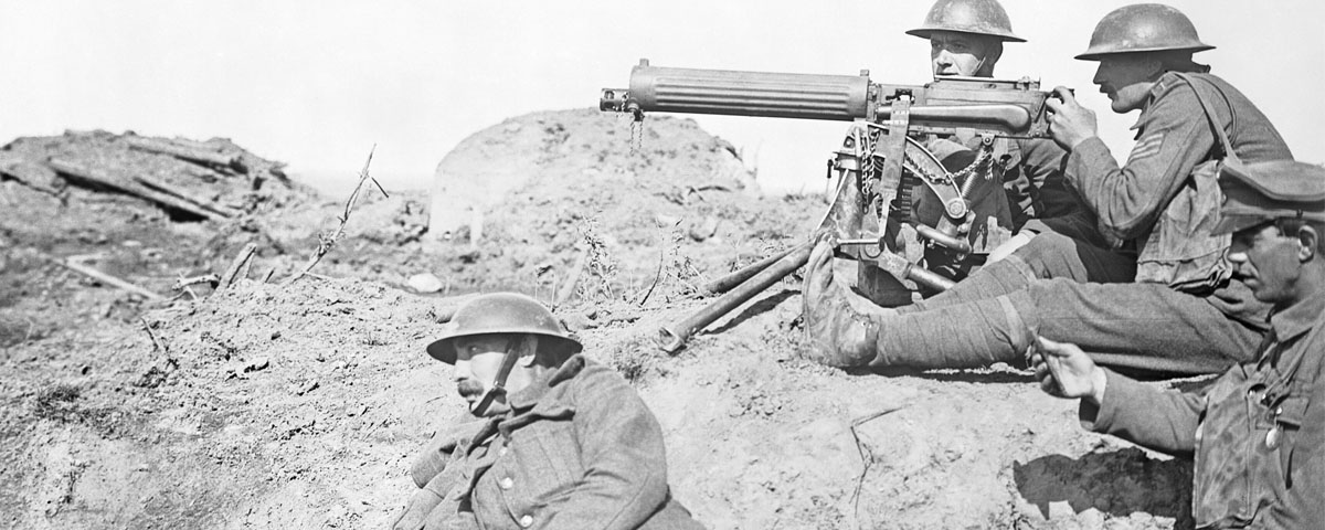 what types of guns were used in ww1