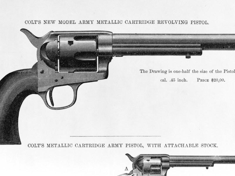 Colt revolver, side view, 1878.