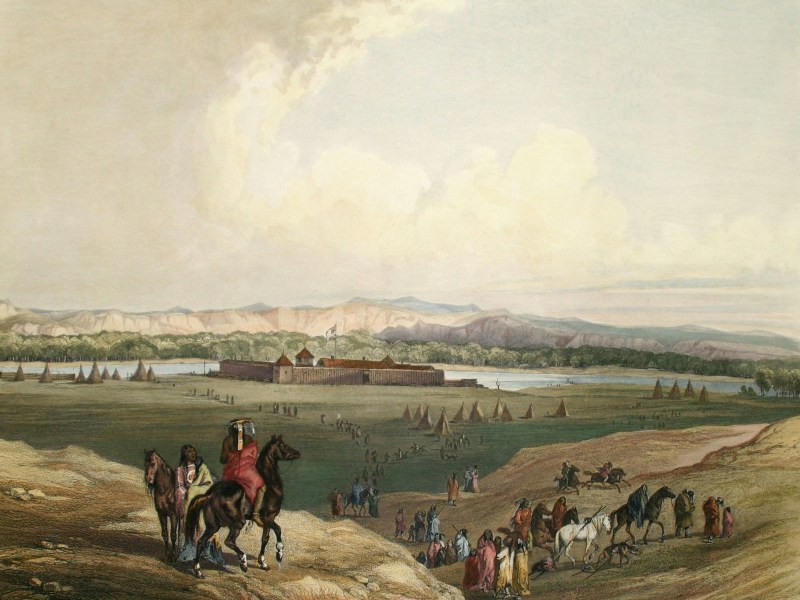 Fort Union on the Missouri - Karl Bodmer