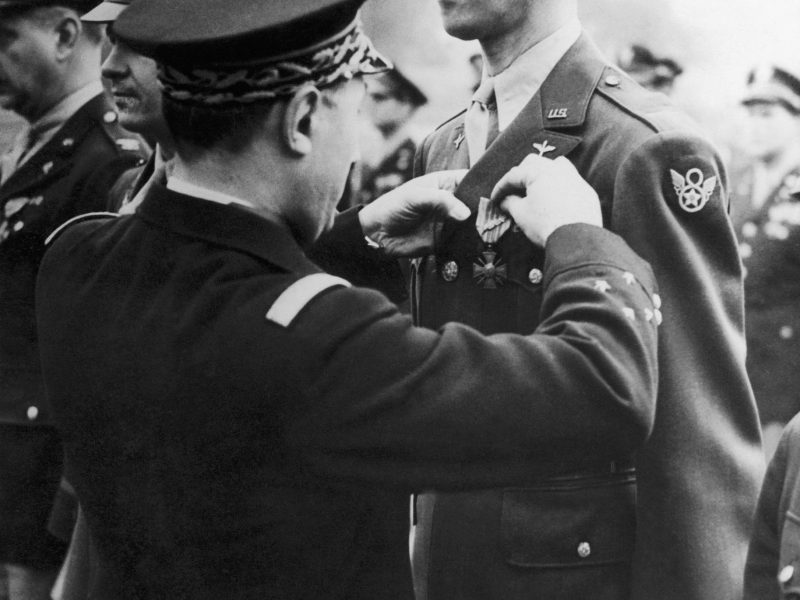 Jimmy Stewart Receiving The Croix De Guerre