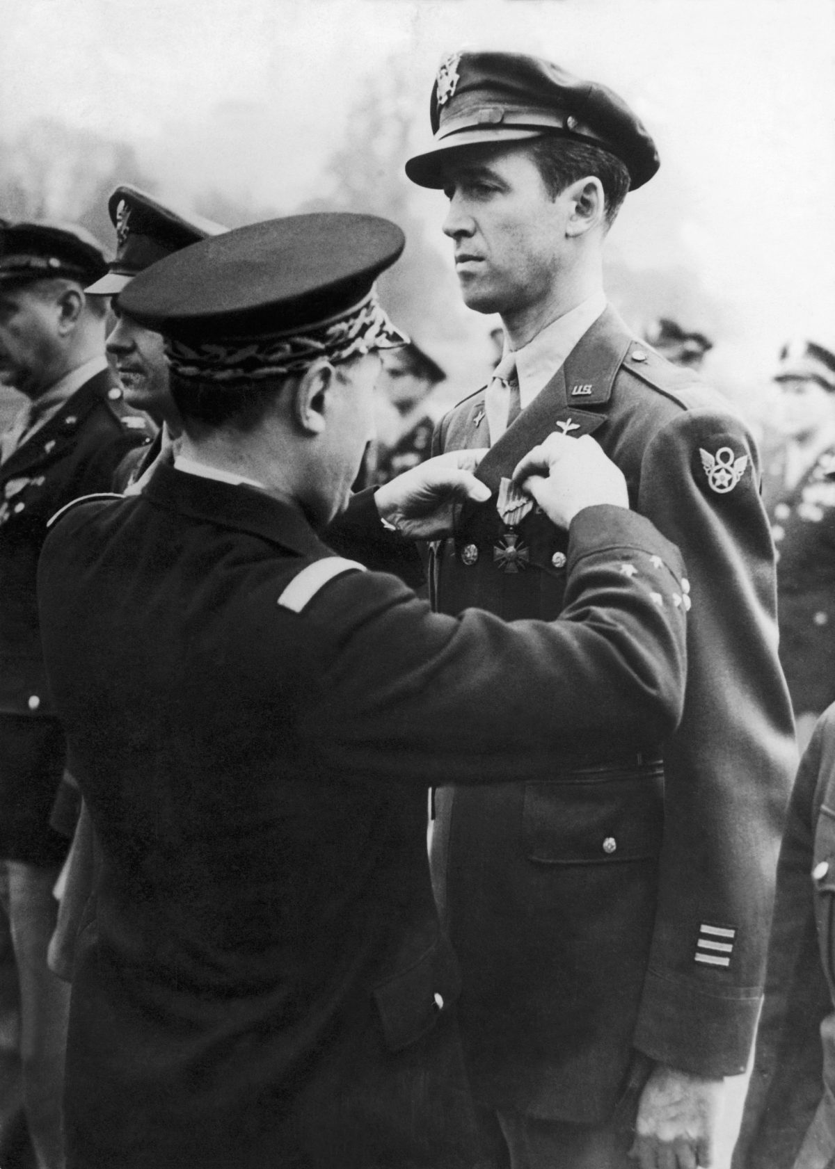 Jimmy Stewart Receiving The Croix De Guerre
