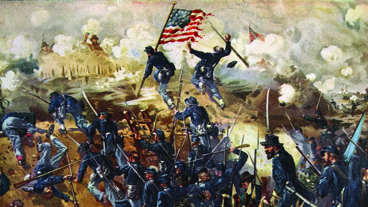 Confederates repeatedly turned back Federal attacks on their Vicksburg trenches in May 1863, prompting Grant to lay siege to the city. (Library of Congress)