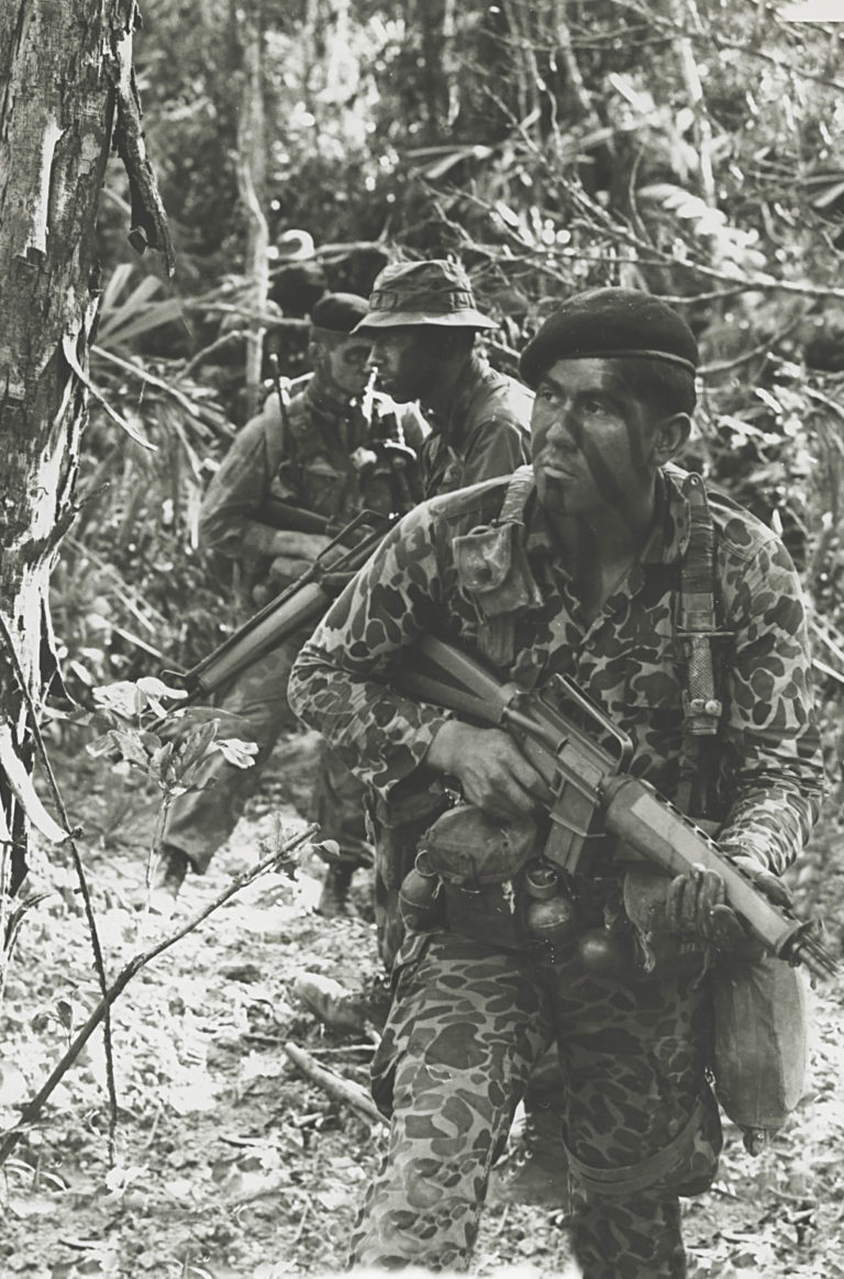 Point man Pfc. Ruben Zapata leads a six-man patrol just south of the ...