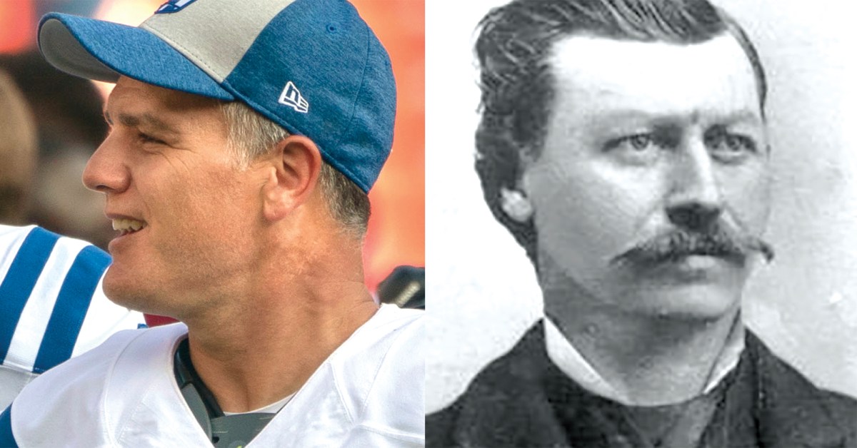 New England Patriot Adam Vinatieri and great-great-grandfather Felix Vinatieri, George Custer's bandleader