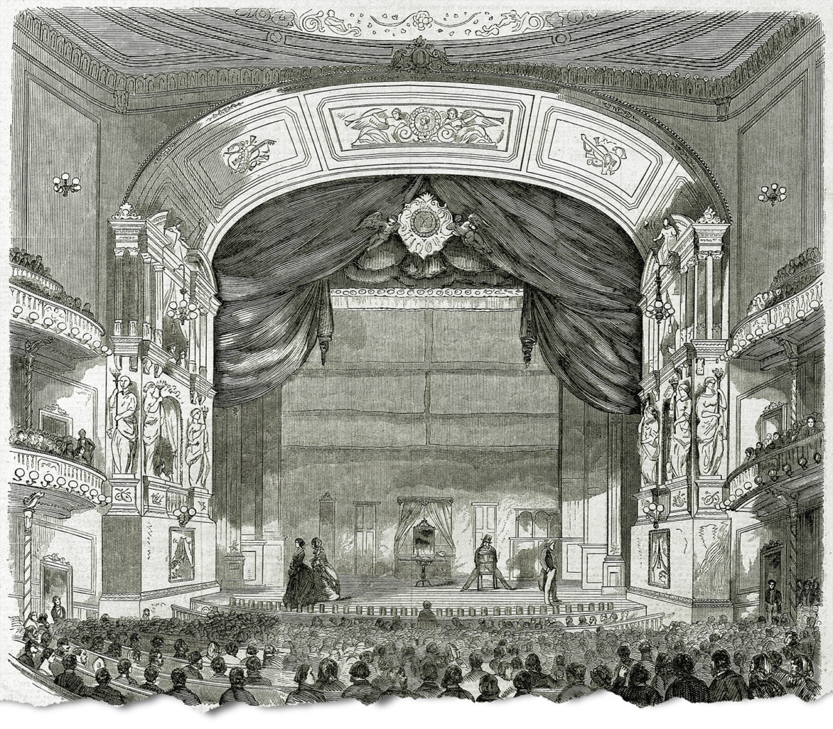 Interior of Laura Keene's New Theatre, Broadway, New York. | HistoryNet