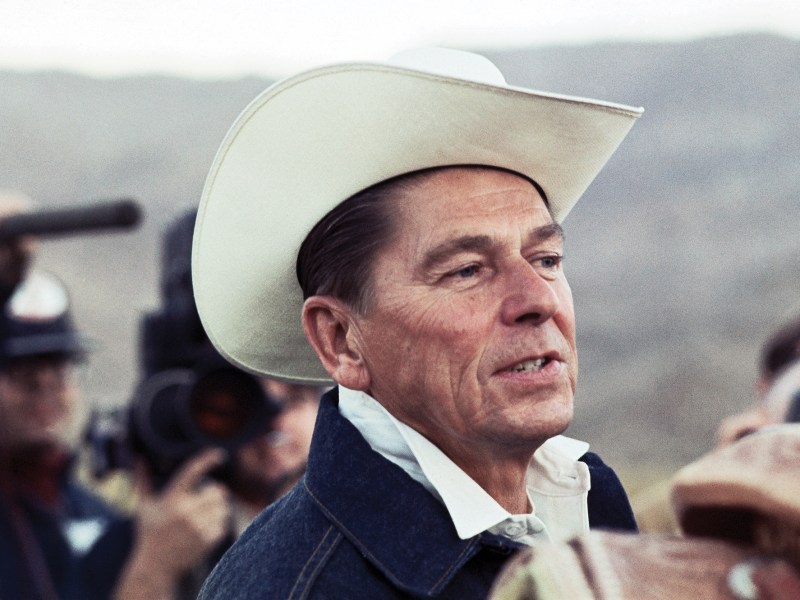 Photo of California governor Ronald Reagan in 1968.
