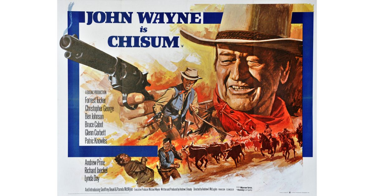 John Wayne in Chisum movie poster