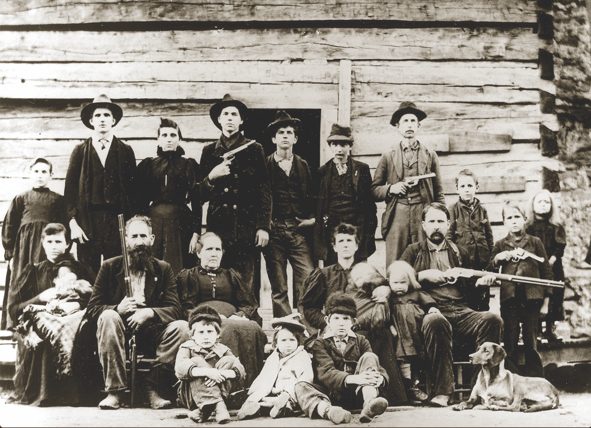 Hatfield family portrait in 1888.