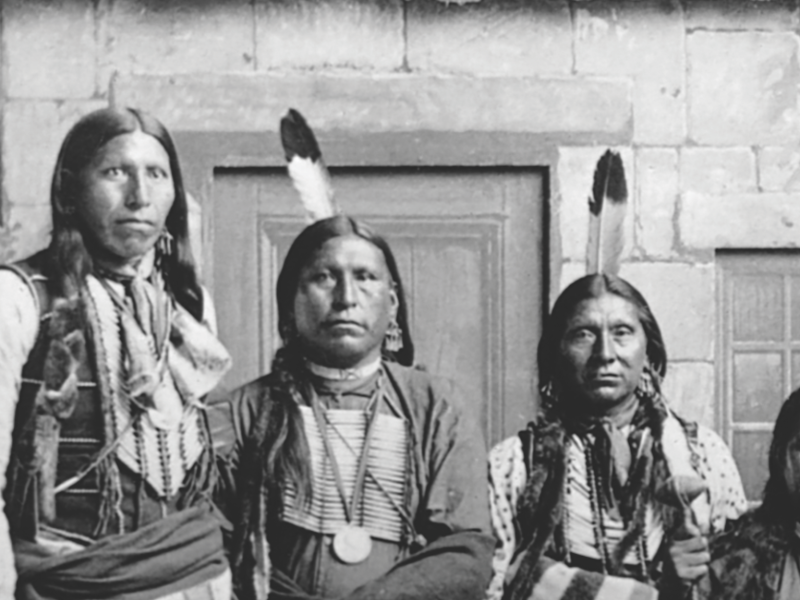 This Pawnee quartet scouted for the Army in 1869.