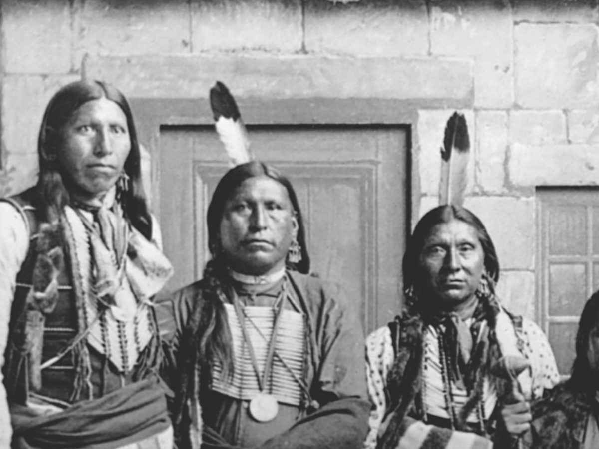 This Pawnee quartet scouted for the Army in 1869.