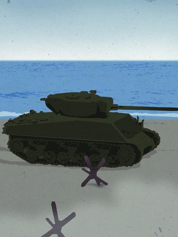 allied-tank-on-empty-beach