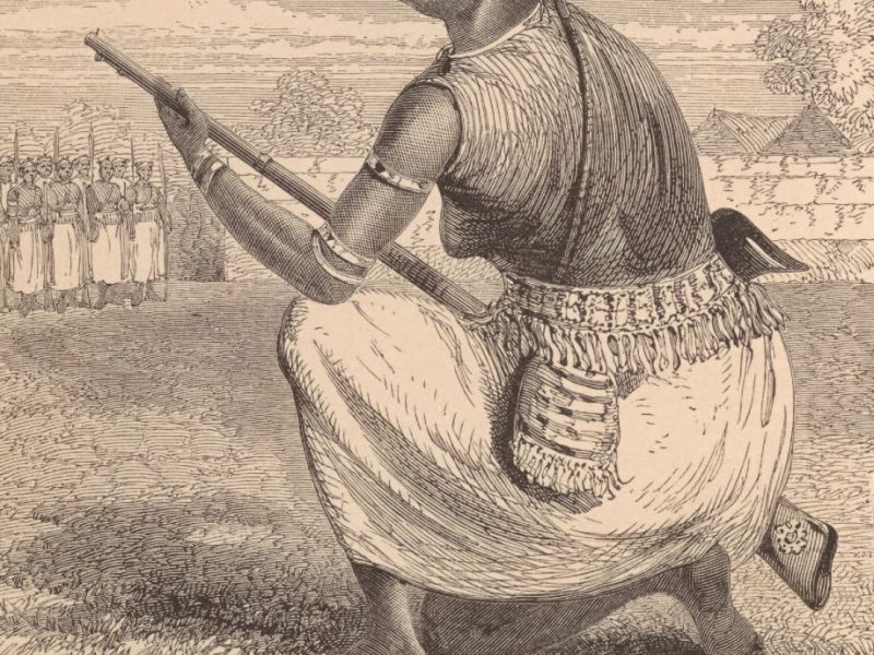 Sketch of a Dahomey "Amazon," 1864