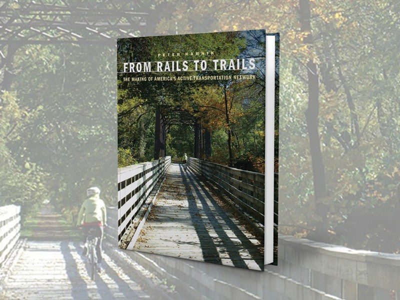 The Making of America’s Active Transportation Network book cover with background art.