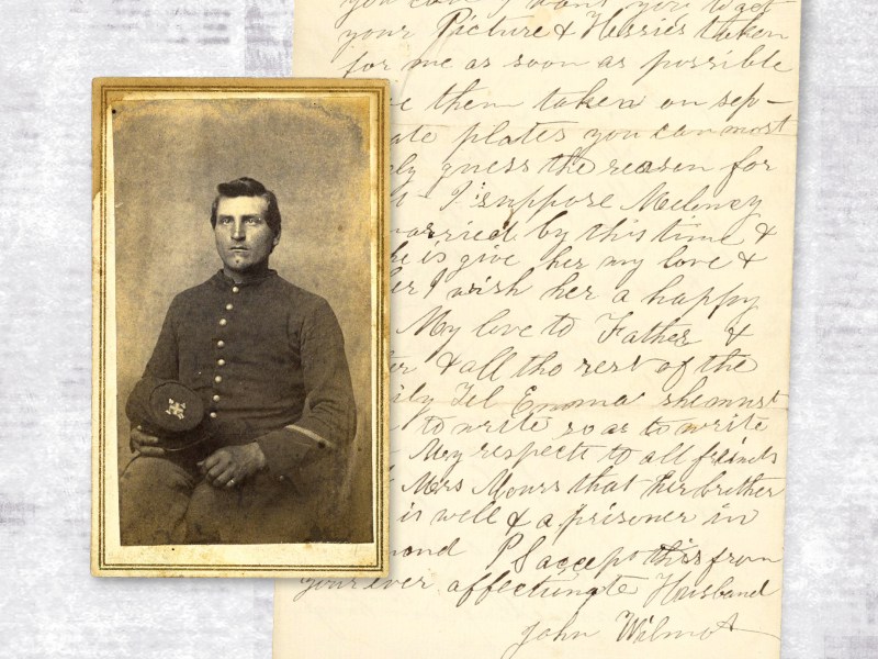 John Wilmot CDV and letter