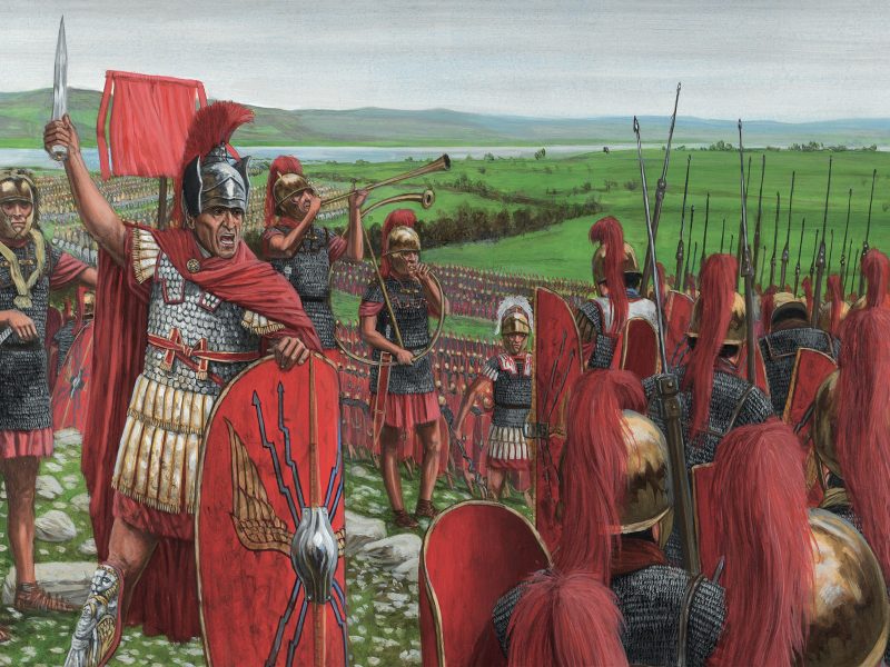 Lucullus exhorts his legionaries at Tigranocerta