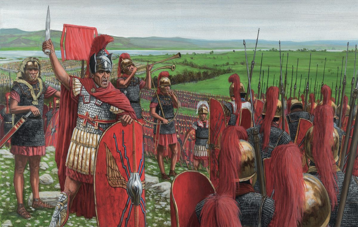 Lucullus exhorts his legionaries at Tigranocerta