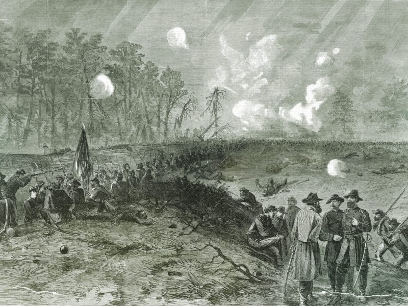 Fighting at Mule Shoe Salient at Spotsylvania