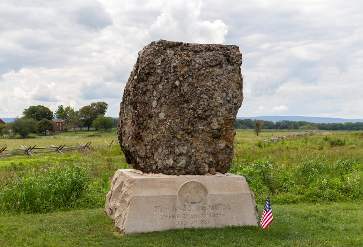 20th Massachusetts’ “Puddingstone” boulder memorial