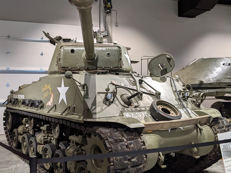 Photo of a tank at The World War II American Experience Museum.