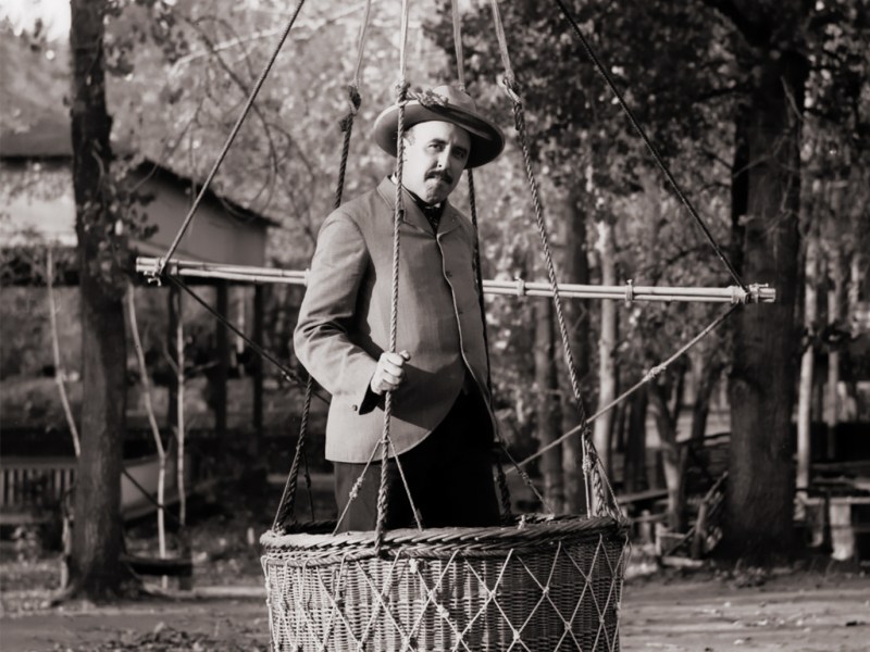 Harry Buckwalter in balloon
