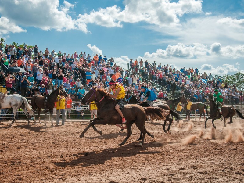 Cheyenne riders participate in relay race