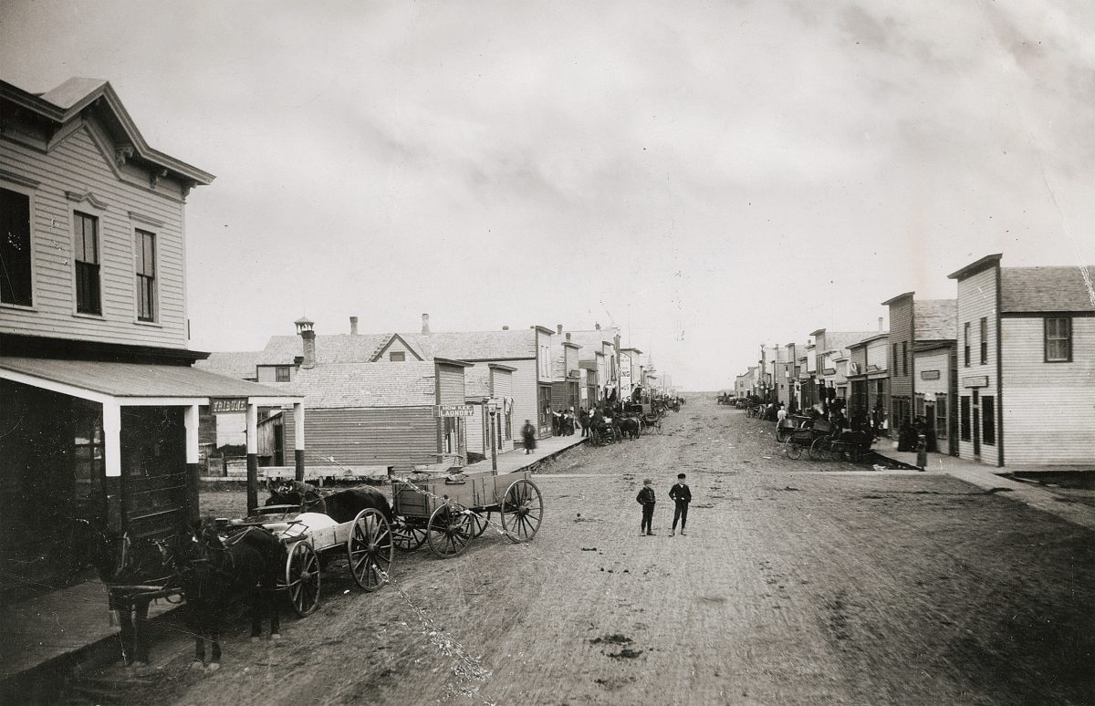 street scene in Mayville, North Dakota