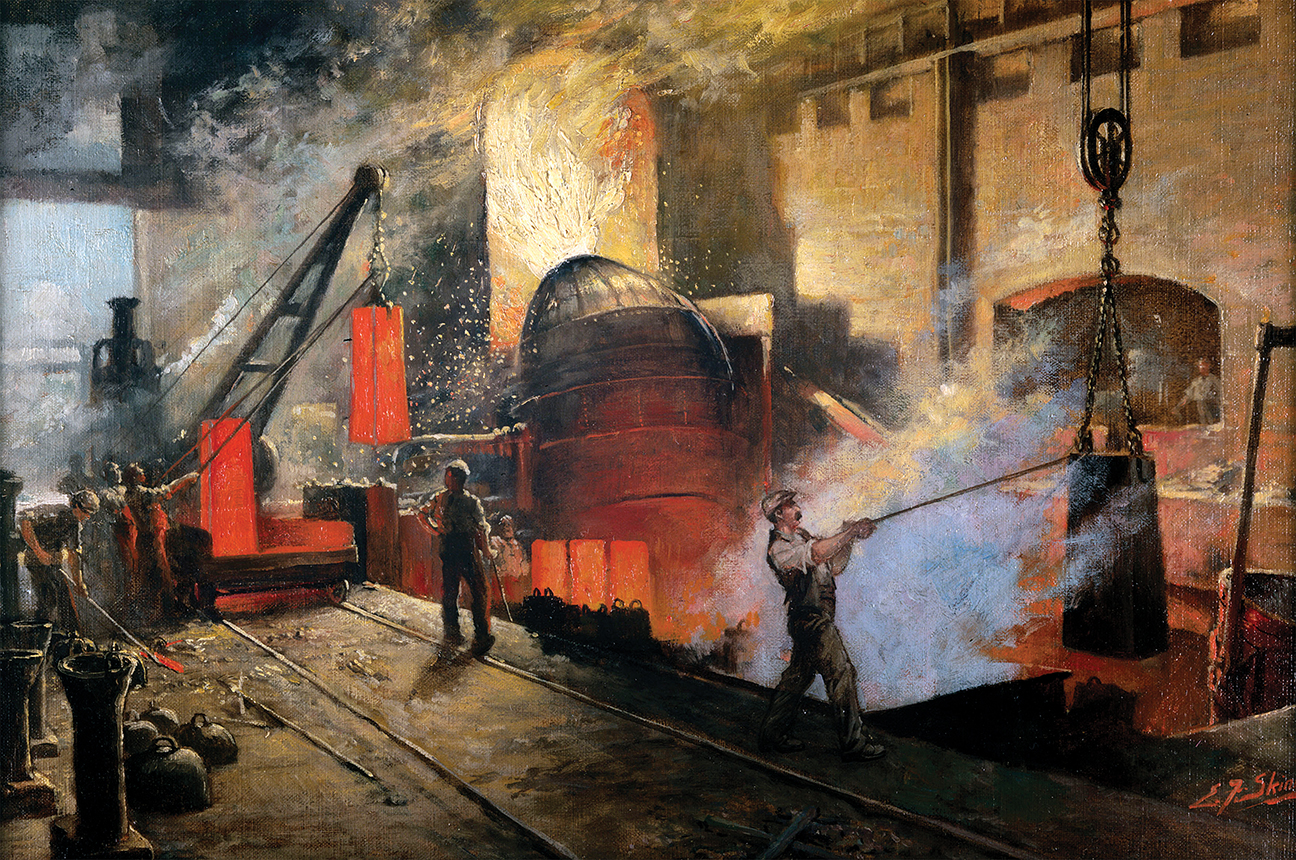 Сталелитейный завод в Англии 19 века