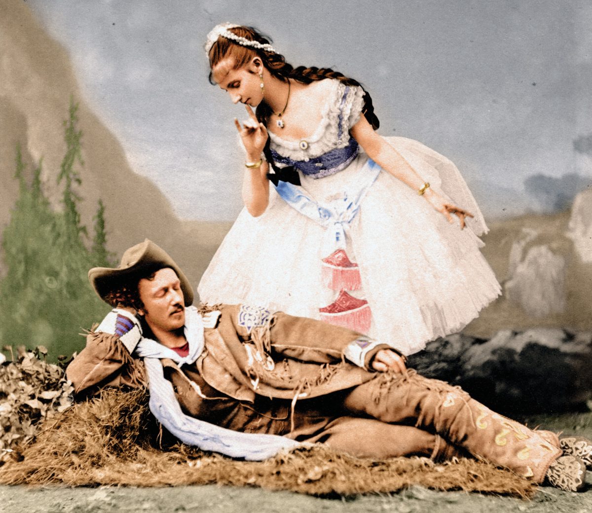 “Texas Jack” Omohundro performing with Giuseppina Morlacchi