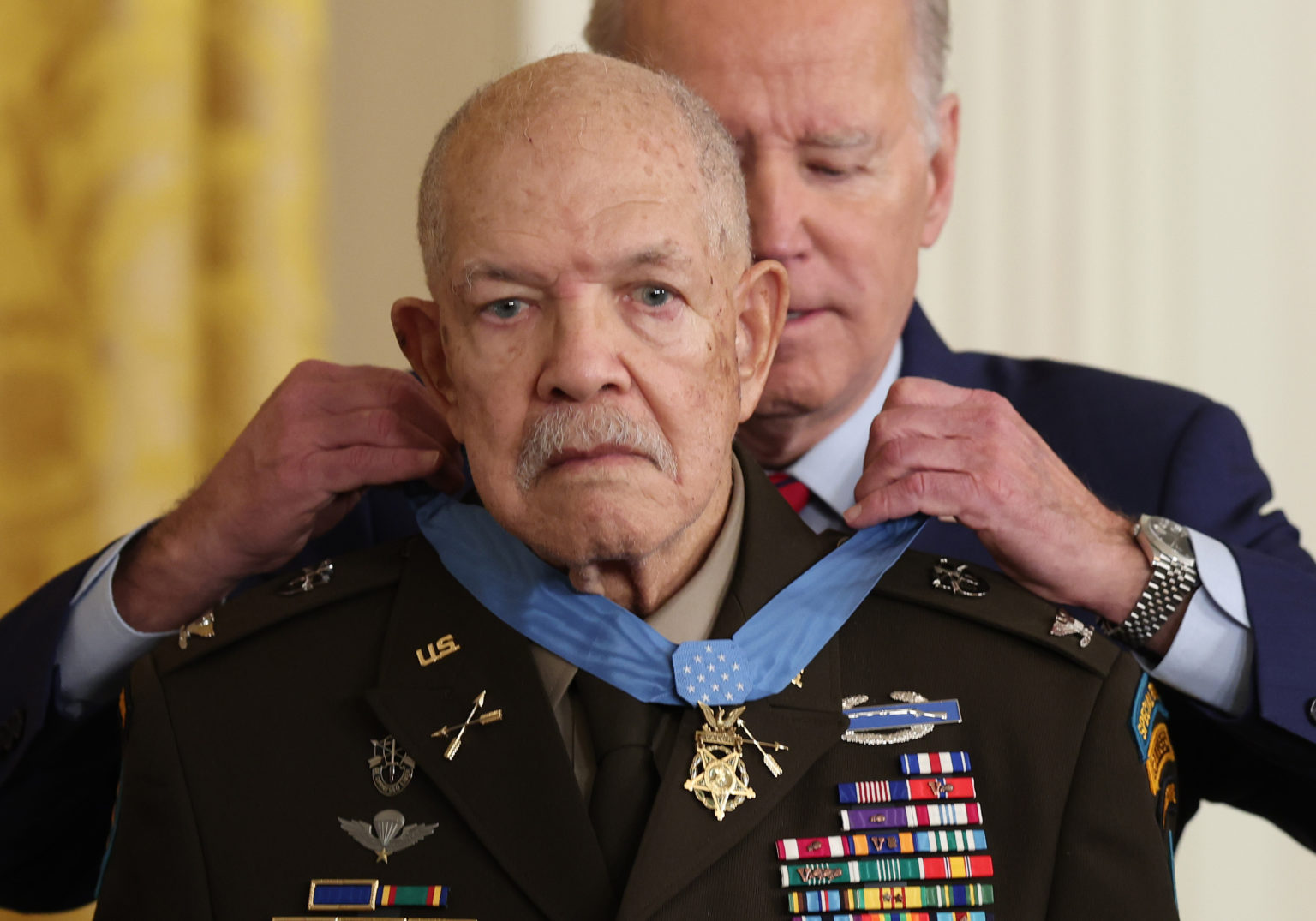 President Biden Awards The Medal Of Honor To Retired Army Colonel Paris Davis For Service During