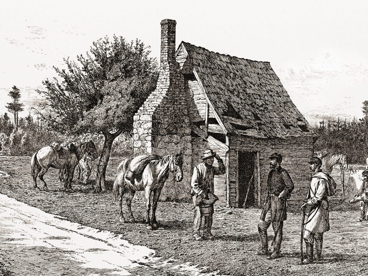 Former slave arriving at Union encampment