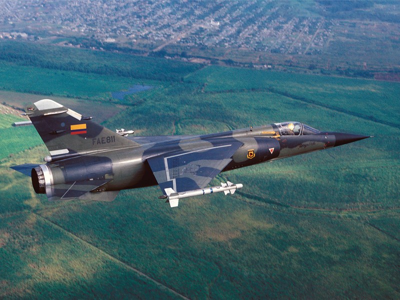 Photo of French-built Dassault Mirage F1JA, part of the Ecuadoran air force.