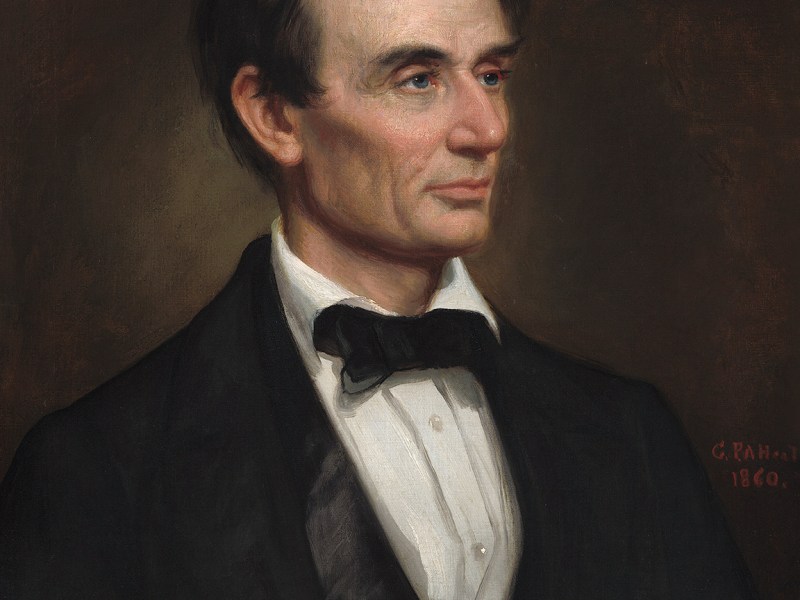 Painting of Abraham Lincoln.