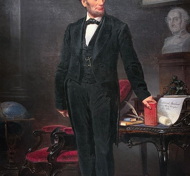 Rare painting of President Abraham Lincoln.