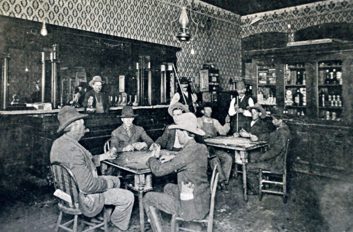 Interior of Bill King’s saloon, Colorado City, Texas
