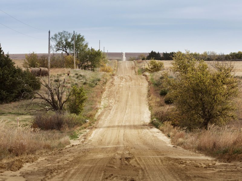 Dirt road in Lincoln County, Kansas