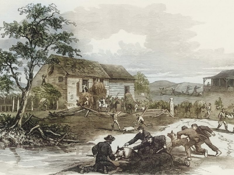 Union troops foraging