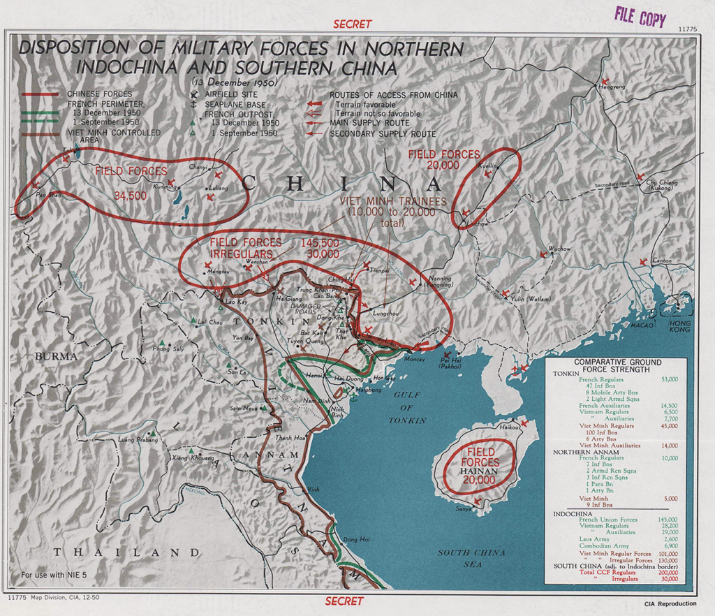 A View Of The Disposition Of Communist Forces In And Around Vietnam In 1950