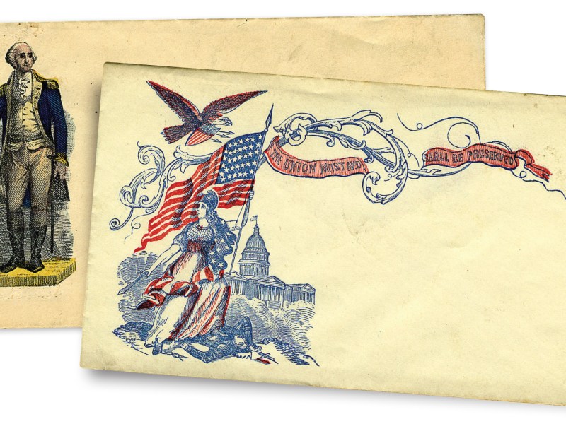 Patriotic envelopes with pro-Union messages