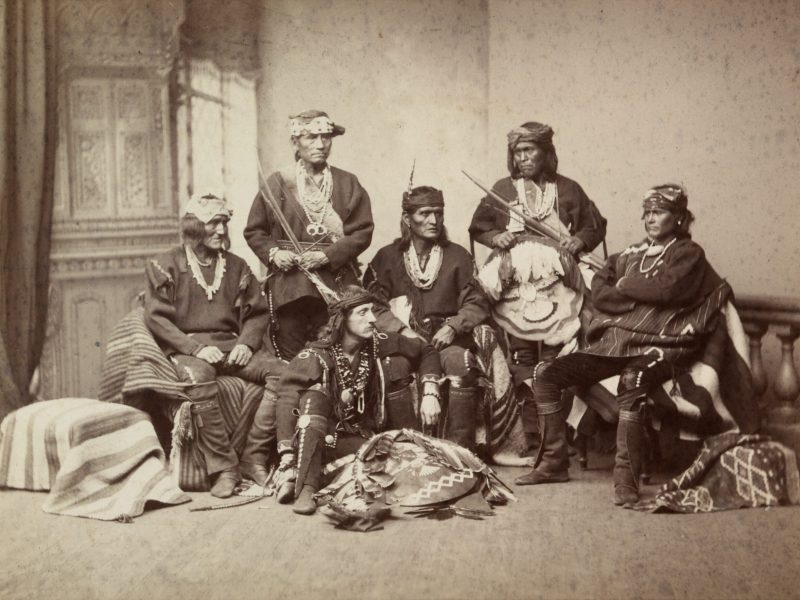 Frank Cushing with Zuni priests