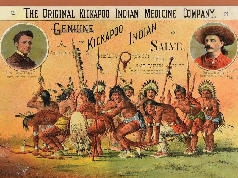 Photo of a Kickapoo Indian Salve ad.