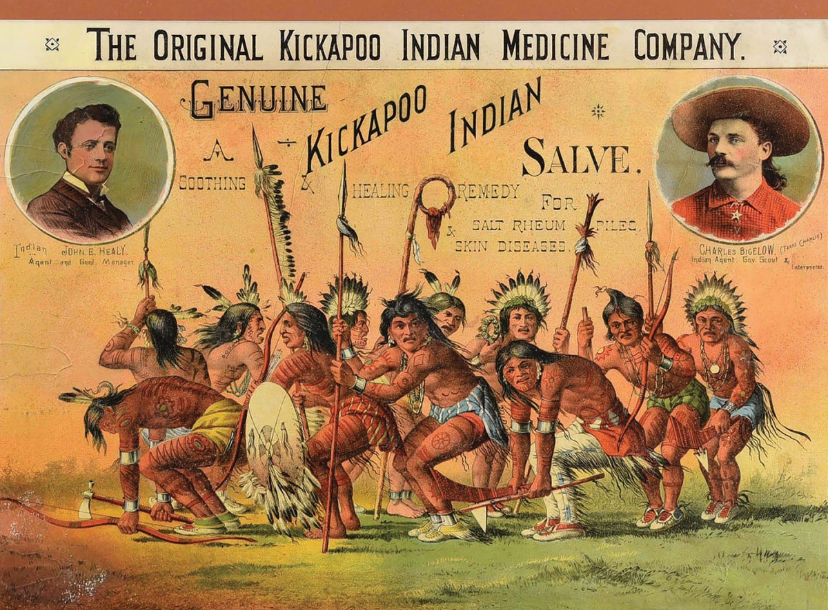 Photo of a Kickapoo Indian Salve ad.