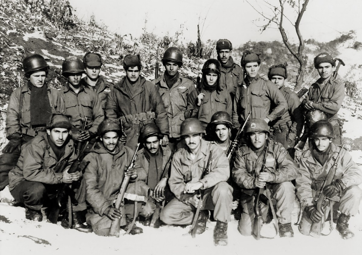 Photo of the Puerto Rico–based 65th U.S. Infantry (aka Borinqueneers) who saw action in Korea.