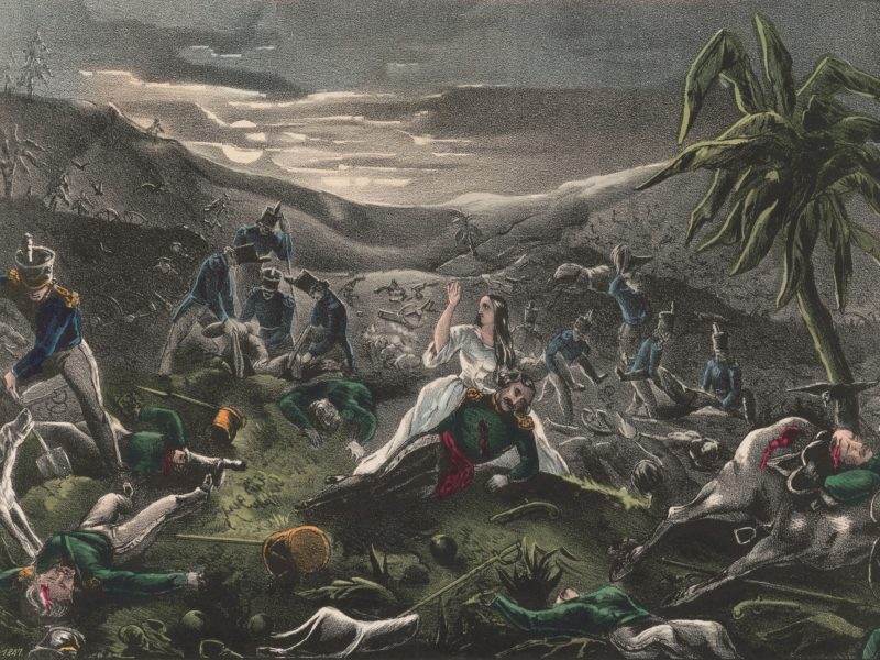 Soldiers burying the dead, Mexican War