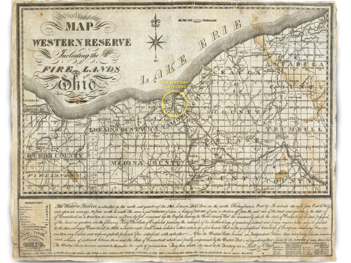 Photo of Western Reserve map.