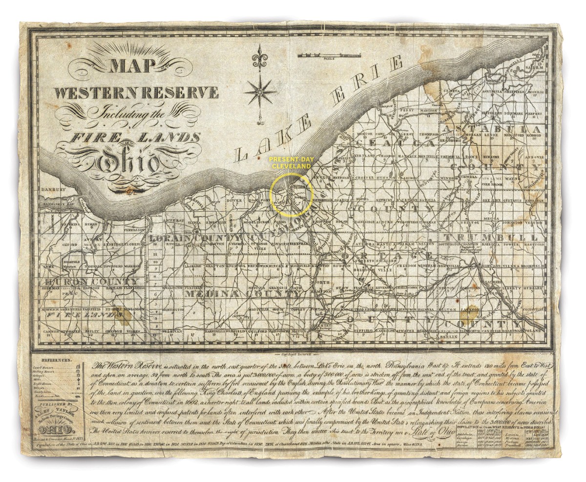 Photo of Western Reserve map.