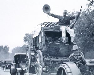 Frank Miller atop coach