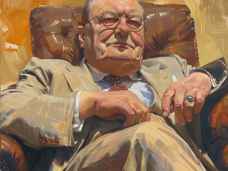 churchill-seated