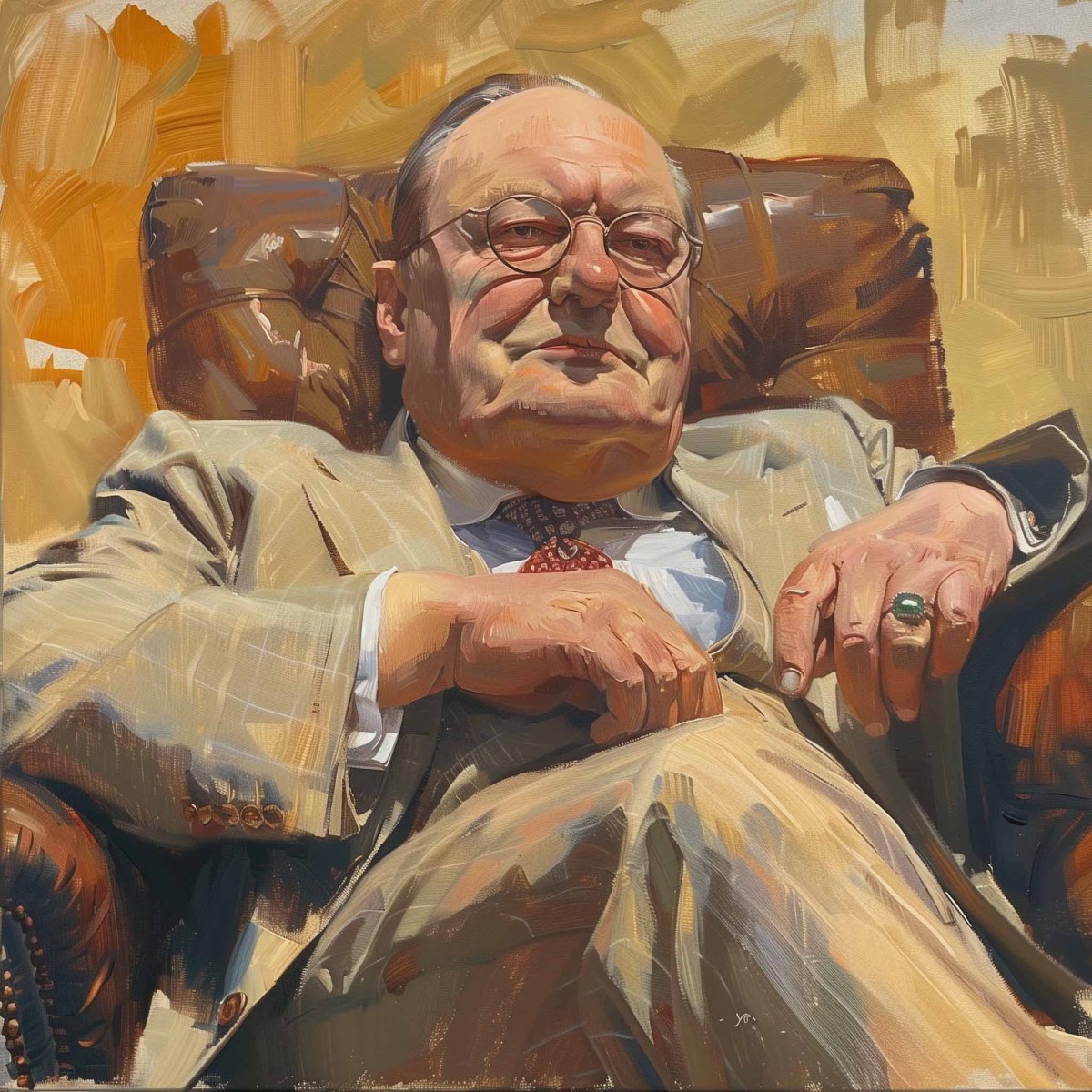 churchill-seated